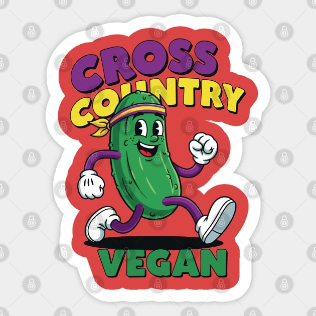 Cross Country Vegan Sticker by enrynz